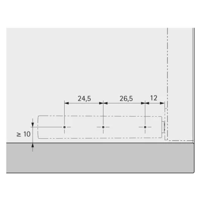 HETTICH MAGNEET P2O AANSCHROEF 37 WIT