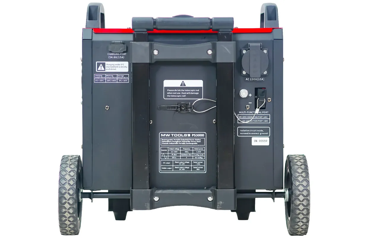 Power station 230 V 2405 Wh 3.5 kW industrieel met trolley MW Tools