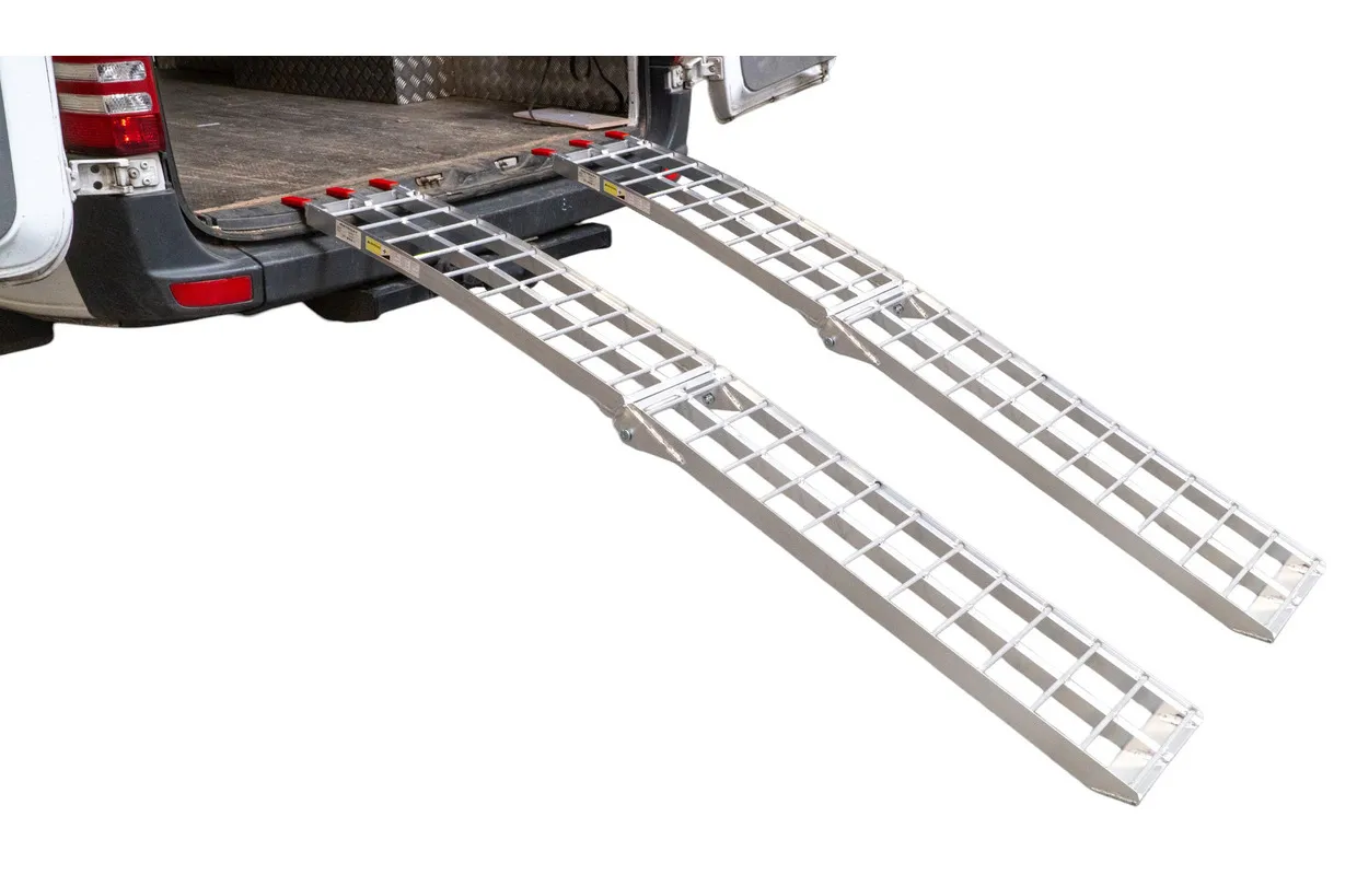 Set open oprijplaten aluminium 680kg 2230 x 280mm inklapbaar bruikbare breedte 275mm MW Tools