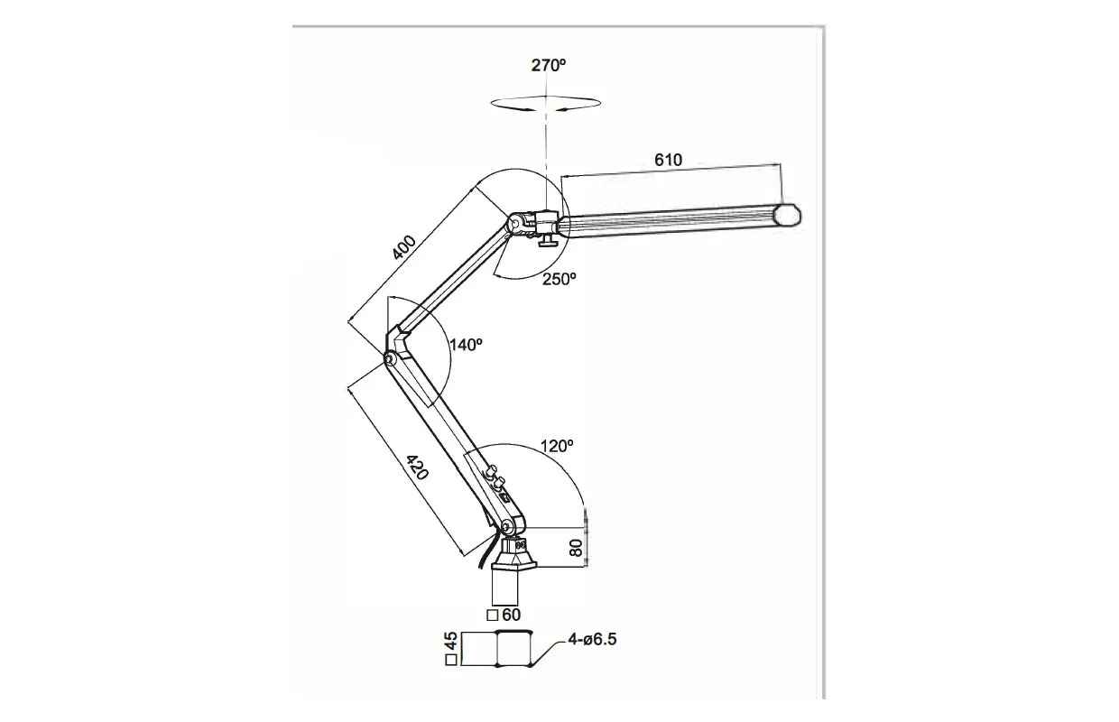 Werkplaats LED lamp met dimmer voor kleurtemperatuur en helderheidsaanpassing 610 mm 230V  MW Tools